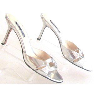 Anne Klein Silver Heeled Sandals